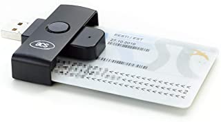 ACS ACR38U-N1 PocketMate - Lector de tarjetas Inteligentes Smart Card ID eID USB tipo A (DNI electronico) plegable y compacto- color negro