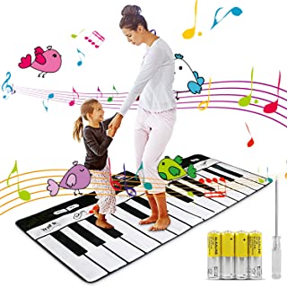 Alfombra de Piano Super- Alfombra de Teclado para Bebe- Alfombra Gimnasio para Musical- Estera de Baile Tactil Musical juguetes para Ninos(180cmx74cm)