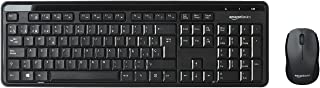 AmazonBasics - Pack de teclado y raton inalambricos- silenciosos y compactos- tipo QWERTY