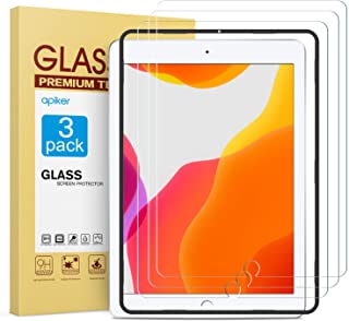 apiker [3 Packs Protector Pantalla Tablet Compatible con iPad 10.2 2019 A2197 A2198 A2200 (7.ª generacion)- Cristal Templado Tablet Premium [9H Dureza] [Alta Definicion]