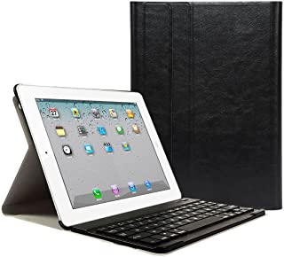 CoastaCloud iPad 2 3 4 Funda con Teclado Bluetooth iPad 2-3-4 Funda Cubierta Protectora con Teclado Inalambrico QWERTY Espanol (Negro)