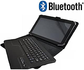 Funda con Teclado Bluetooth Extraible para Tablet Bq Edison 1-2-3 10.1- Quad Core - Bq Aquaris E10 10.1- - Bq Tesla 10.1- - Bq Tesla 2 10.1- - Bq Livingstone 1-2-3-3n 10.1- Bq Aquaris M10 Sony Xperia Z 2 Lenovo A10-70 etc..