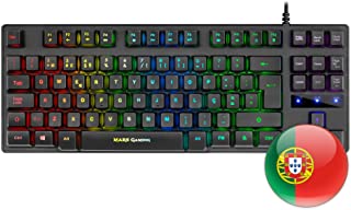 Mars Gaming MKTKL- teclado H-Mech- RGB 8 efectos- antighosting- portugues- Negro