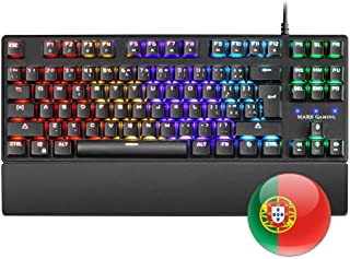 Mars Gaming MKXTKL- teclado mecanico switch rojo- LED 5 colores 10 efectos- PT