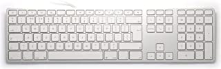Matias fk318s de UK Aluminio avanzadas USB Teclado-Keyboard para Apple Mac OS - QWERTY - UK Layout - con reaktionsschnellen Teclas Planas y numerico Adicional- Plata-Blanco