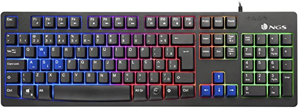 NGS Gaming Keyboard GKX-300 - Teclado Gaming Led- (USB 2.0- 5x50x15cm)- color negro