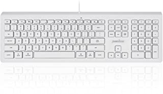 Perixx PERIBOARD-323 Wired Backlit Keyboard - Compatible for Mac OS X - Standard Full Size Keyboard - US English Layout