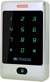 Retekess T-AC800 Control de Acceso Teclado Acceso Teclado Tactil Independiente Proximidad para RFID Sistema de Control de Acceso 125KHz Retroiluminacion Teclado ID Control de Acceso