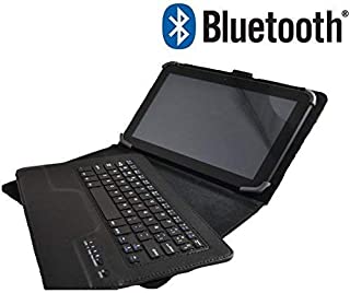 Theoutlettablet® Funda con Teclado Bluetooth Extraible para Tablet Huawei Mediapad M3 Lite - T5 - T3 - M5 - M5 Lite de 10.1 Pulgadas HD Color Negro