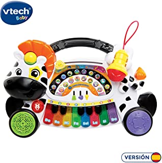 VTech- Remi la Cebra marchosa Piano Aprende Musica Notas E Instrumentos con Teclado Interactivo- Multicolor- Talla Unica (3480-179122) - color-modelo surtido